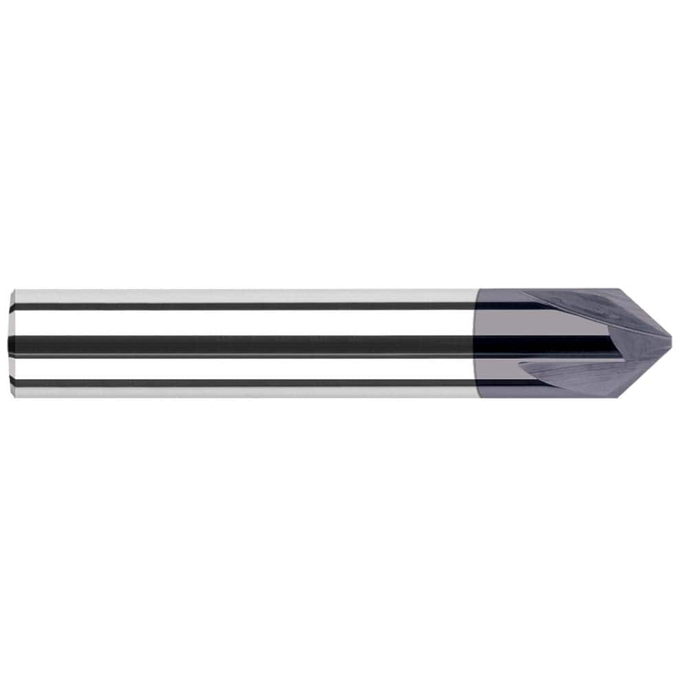 Harvey Tool - 1/4" Diam 80°/100° 4-Flute Single End Solid Carbide Chamfer Mill