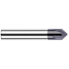 Harvey Tool - 1/2" Diam 55°/125° 4-Flute Single End Solid Carbide Chamfer Mill - Exact Industrial Supply