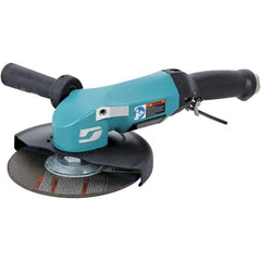 Dynabrade - 7" Wheel Diam, 8,500 RPM, Pneumatic Angle & Disc Grinder - 5/8-11 Spindle, 115 CFM, Adjustable Exhaust - A1 Tooling