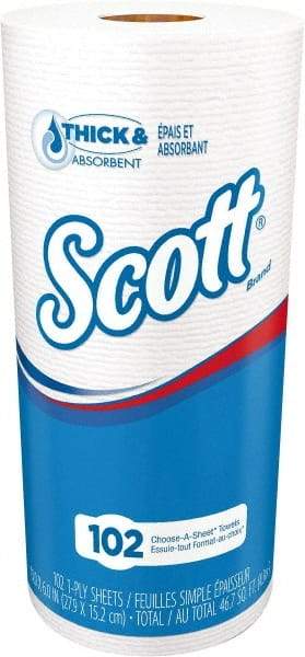 Scott - Perforated Roll of 1 Ply White Paper Towels - 11" Wide, 53' Roll Length - A1 Tooling