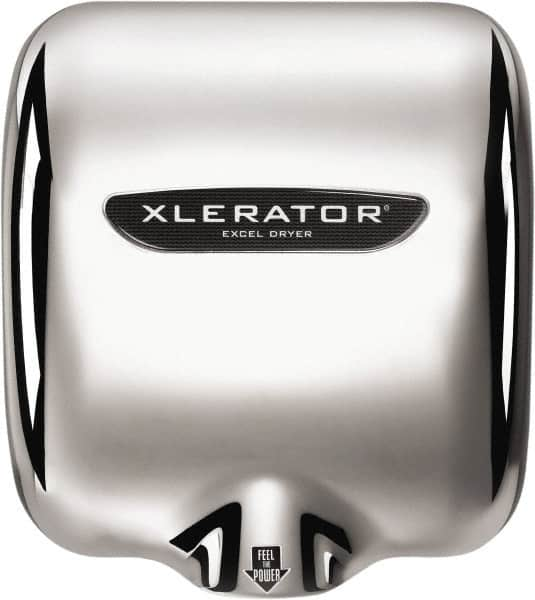 Excel Dryer - 1450 Watt Silver Finish Electric Hand Dryer - 110/120 Volts, 12.2 Amps, 11-3/4" Wide x 12-11/16" High x 6-11/16" Deep - A1 Tooling