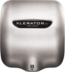 Excel Dryer - 500 Watt Silver Finish Electric Hand Dryer - 208/277 Volts, 2.2 Amps, 11-3/4" Wide x 12-11/16" High x 6-11/16" Deep - A1 Tooling