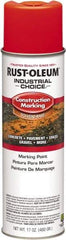 Rust-Oleum - 17 fl oz Red/Orange Paint & Primer - 400' Coverage at 1" Wide, Solvent Base Formula, >500 gL VOC - A1 Tooling