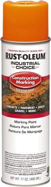 Rust-Oleum - 17 fl oz Orange Paint & Primer - 400' Coverage at 1" Wide, Solvent Base Formula, >500 gL VOC - A1 Tooling