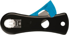 Martor USA - Recessed/Hook Blade Safety Utility Knife - 1.53" Blade, Black & Blue Polycarbonate Handle, 1 Blade Included - A1 Tooling