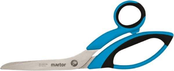 Martor USA - 3-7/50" LOC, 8-1/2" OAL Stainless Steel Blunt-Point Scissors - Ambidextrous, Fiberglass Offset Handle, For Fabrics, Paper, Heavy Weight Paper - A1 Tooling