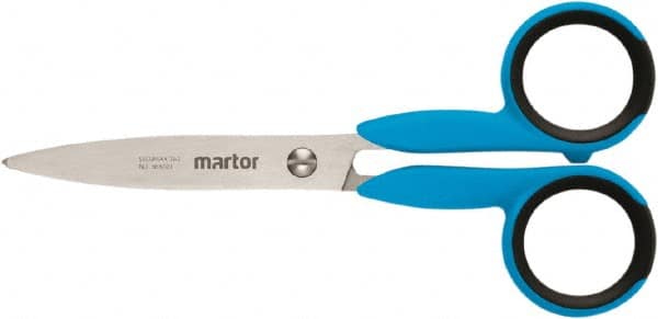 Martor USA - 2.2" LOC, 5.27" OAL Stainless Steel Blunt-Point Scissors - Ambidextrous, Fiberglass Straight Handle, For Fabrics, Paper, Heavy Weight Paper - A1 Tooling