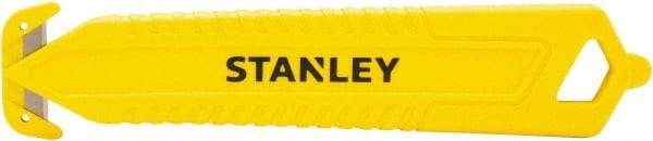 Stanley - Recessed/Concealed Fixed Blade Safety Cutter - 0.2145" Steel Blade, Yellow & Black Plastic Handle, 1 Blade Included - A1 Tooling