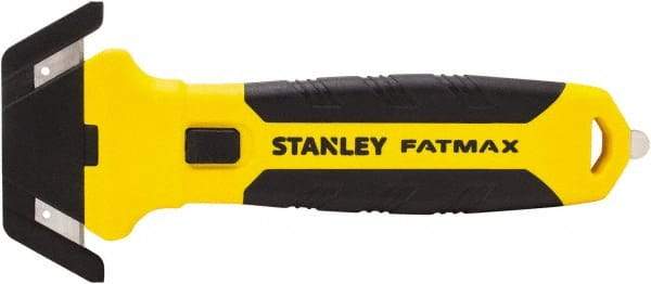 Stanley - Recessed/Concealed Fixed Blade Safety Cutter - 0.2165" Steel Blade, Yellow & Black Bi-Material Handle, 1 Blade Included - A1 Tooling