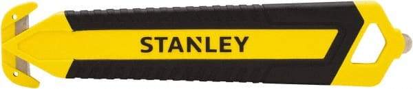 Stanley - Recessed/Concealed Fixed Blade Safety Cutter - 0.2145" Steel Blade, Yellow & Black Bi-Material Handle, 1 Blade Included - A1 Tooling