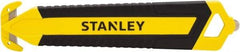 Stanley - Recessed/Concealed Fixed Blade Safety Cutter - 0.2145" Steel Blade, Yellow & Black Bi-Material Handle, 1 Blade Included - A1 Tooling