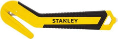 Stanley - Recessed/Concealed Fixed Blade Safety Cutter - 0.394" Steel Blade, Yellow & Black Bi-Material Handle, 1 Blade Included - A1 Tooling