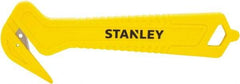 Stanley - Recessed/Concealed Fixed Blade Safety Cutter - 0.372" Steel Blade, Yellow & Black Plastic Handle, 1 Blade Included - A1 Tooling