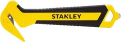 Stanley - Recessed/Concealed Fixed Blade Safety Cutter - 0.372" Steel Blade, Yellow & Black Bi-Material Handle, 1 Blade Included - A1 Tooling