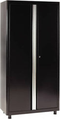 Sandusky Lee - 4 Shelf Locking Storage Cabinet - Steel, 36" Wide x 18" Deep x 72" High, Black - A1 Tooling