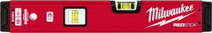 Milwaukee Tool - Magnetic 16" Long 2 Vial Box Beam Level - Aluminum, Red, 1 Level & 1 Plumb Vials - A1 Tooling