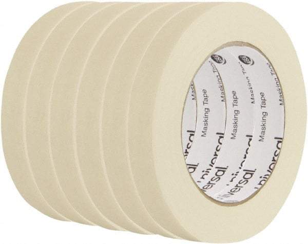 UNIVERSAL - 18mm Wide x 54.8 m Long Beige Crepe Paper Masking Tape - Series 6697, 5 mil Thick, 19 In/Lb Tensile Strength - A1 Tooling