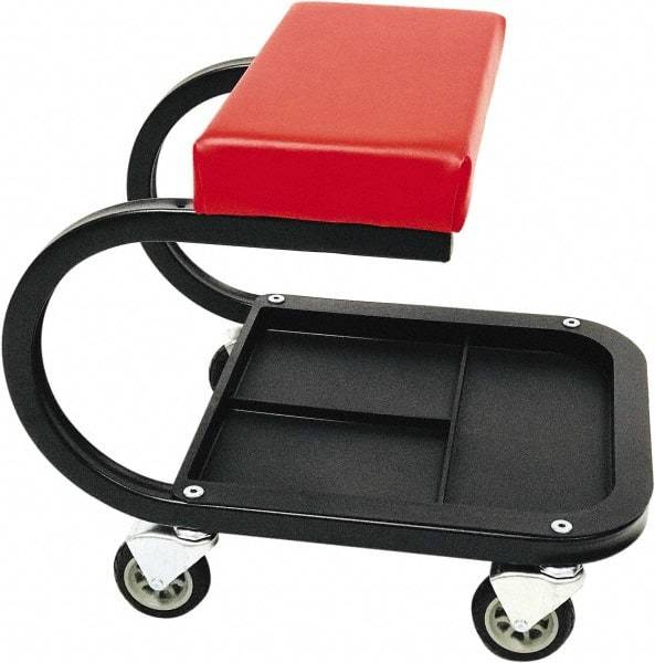 Whiteside - 440 Lb Capacity, 4 Wheel Creeper Seat with Tray - Steel, 15-1/2" Long x 19" High x 14" Wide - A1 Tooling