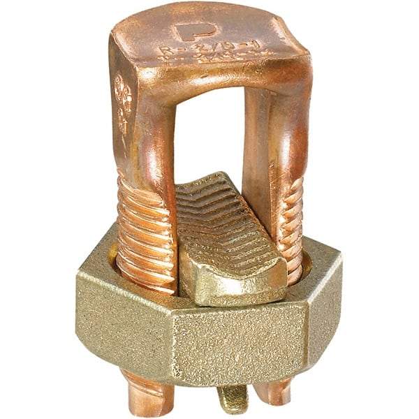 Panduit - 8 AWG, Copper Wire Compatible, Copper Alloy, Hex Split Bolt Connector - 3-3/4" OAL, 1.03" Wire Slot Diam, 26.162" Head Width - A1 Tooling