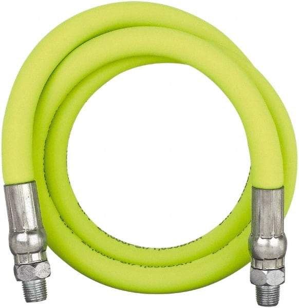 Legacy - 3' Long, 10,000 psi Operating Pressure, Rubber Grease Gun Hose - 3/16 NPT, 10,000 psi Burst Pressure - A1 Tooling