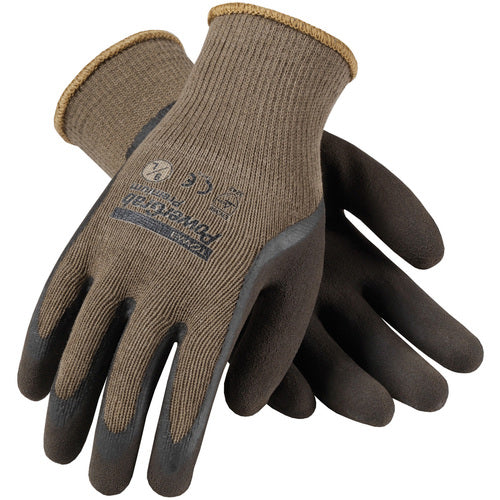 39-C1500/S Seamless Knits - PowerGrab Premium - Brown 10G Cotton /Poly Shell - Latex MicroFinish Grip