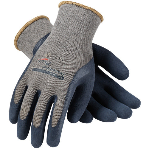 39-C1600/XS Seamless Knits - PowerGrab Plus - Gray 10G Cotton/Poly Shell -  Blue Latex MicroFinish Grip