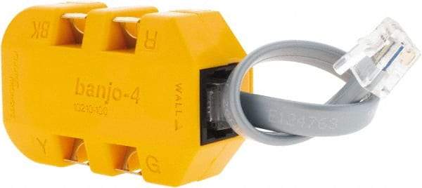 Fluke Networks - Yellow Electrical Test Equipment Modular Adapter - Use with Telephone Test Sets - A1 Tooling