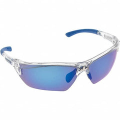 MCR Safety - Blue Mirror Lenses, Framed Dual Lens Safety Glasses - A1 Tooling