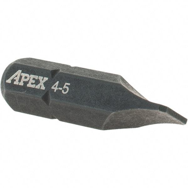 Apex - 1/4" Blade Width, 1/4" Drive, Slotted Screwdriver Bit - 1" OAL - A1 Tooling