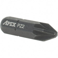 Apex - 1/4" Drive, #2 Pozidriv Screwdriver Bit - 1" OAL - A1 Tooling