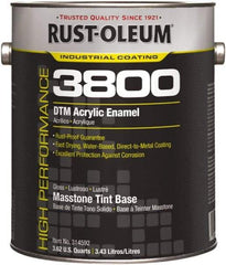 Rust-Oleum - 1 Gal Masstone Tint Base Gloss Finish Acrylic Enamel Paint - 150 to 270 Sq Ft per Gal, Interior/Exterior, Direct to Metal - A1 Tooling