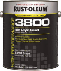 Rust-Oleum - 1 Gal Forest Green Gloss Finish Acrylic Enamel Paint - 150 to 270 Sq Ft per Gal, Interior/Exterior, Direct to Metal - A1 Tooling