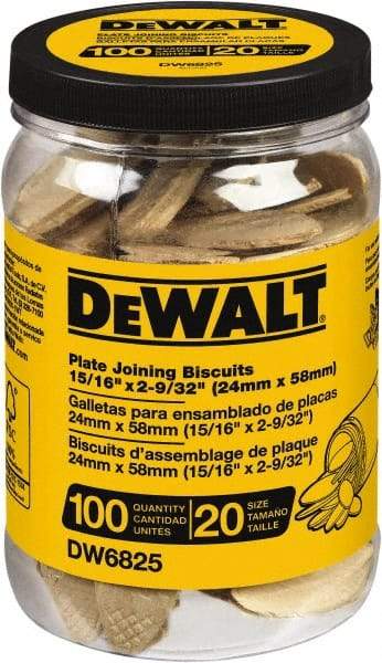 DeWALT - Size 20 Biscuits - 100 Pieces, Tube - A1 Tooling