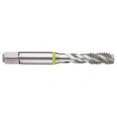 M20x2.5 6H 4-Flute Cobalt Yellow Ring Semi-Bottoming 40 degree Spiral Flute Tap-Bright - A1 Tooling