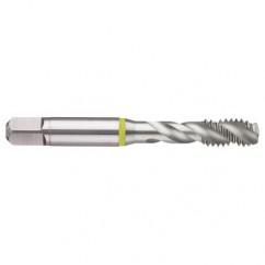 M18x2.5 6H 4-Flute Cobalt Yellow Ring Semi-Bottoming 40 degree Spiral Flute Tap-Bright - A1 Tooling