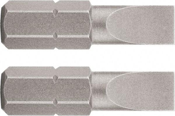 DeWALT - 1/4" Blade Width, 1/4" Drive, Slotted Screwdriver Bit - 1" OAL, Reversible - A1 Tooling