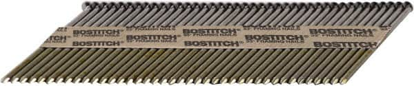 Stanley Bostitch - 11 Gauge 0.131" Shank Diam 3-1/4" Long Framing Nails for Power Nailers - Steel, Galvanized Finish, Smooth Shank, Angled Stick Paper Tape Collation, Round Head - A1 Tooling