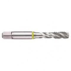 1-8 2B 4-Flute Cobalt Yellow Ring Semi-Bottoming 40 degree Spiral Flute Tap-Bright - A1 Tooling