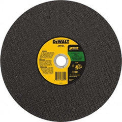 DeWALT - 14" 24 Grit Silicon Carbide Cutoff Wheel - 1/8" Thick, 20mm Arbor, 5,500 Max RPM, Use with Chop Saws - A1 Tooling