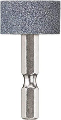 DeWALT - 1" Head Diam x 1" Thickness, A33, Pointed End, Aluminum Oxide Mounted Point - Silver, Medium Grade, 24 Grit, 4,000 RPM - A1 Tooling