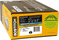 Stanley Bostitch - 13 Gauge 2" Long Siding Nails for Power Nailers - Steel, Galvanized Finish, Smooth Shank, Coil Wire Collation, Round Head, Blunt Diamond Point - A1 Tooling