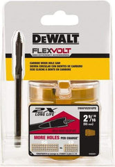 DeWALT - 2-9/16" Diam, 2" Cutting Depth, Hole Saw - Carbide-Tipped Saw, Toothed Edge - A1 Tooling