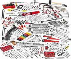 Proto - 411 Piece 1/4, 3/8 & 1/2" Drive Master Tool Set - Comes in Roller Cabinet with Top Chest - A1 Tooling