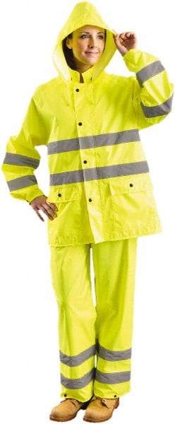 OccuNomix - Size L, High Visibility Yellow, Rain Jacket - 2 Pockets - A1 Tooling