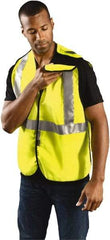 OccuNomix - Size 3XL Flame Resistant/Retardant Yellow Solid Breakaway Vest - 52 to 54" Chest, ANSI 107-2015, ASTM F1506, ATPV=7.1 cal/Sq cm, NFPA 70E/HRC=1, Hook & Loop Closure, Polyester Blend - A1 Tooling