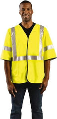 OccuNomix - Size M Flame Resistant/Retardant Yellow Solid General Purpose Vest - 36 to 38" Chest, ANSI 107-2015, ASTM F1506, ATPV=7.1 cal/Sq cm, NFPA 70E/HRC=1, Hook & Loop Closure, 1 Pocket, Polyester Blend - A1 Tooling