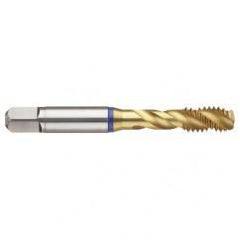 M16x2.0 6H 4-Flute PM Cobalt Blue Ring Semi-Bottoming 40 degree Spiral Flute Tap-TiN - A1 Tooling