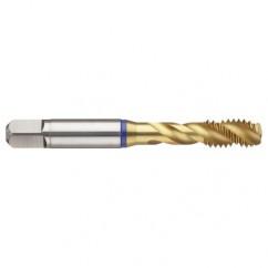 M14x2.0 6H 3-Flute PM Cobalt Blue Ring Semi-Bottoming 40 degree Spiral Flute Tap-TiN - A1 Tooling