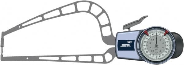 SPI - Outside Dial Caliper Gages Minimum Measurement (Inch): 0 Maximum Measurement (Inch): 2 - A1 Tooling