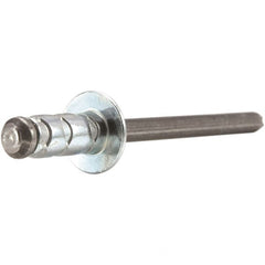 STANLEY Engineered Fastening - Size 6 Dome Head Aluminum Multi Grip Blind Rivet - Aluminum Mandrel, 0.063" to 1/4" Grip, 3/16" Head Diam, 0.192" to 0.205" Hole Diam, 0.116" Body Diam - A1 Tooling